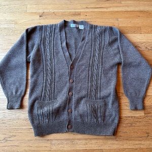 Brian MacNeil knitwear brown half button sweater